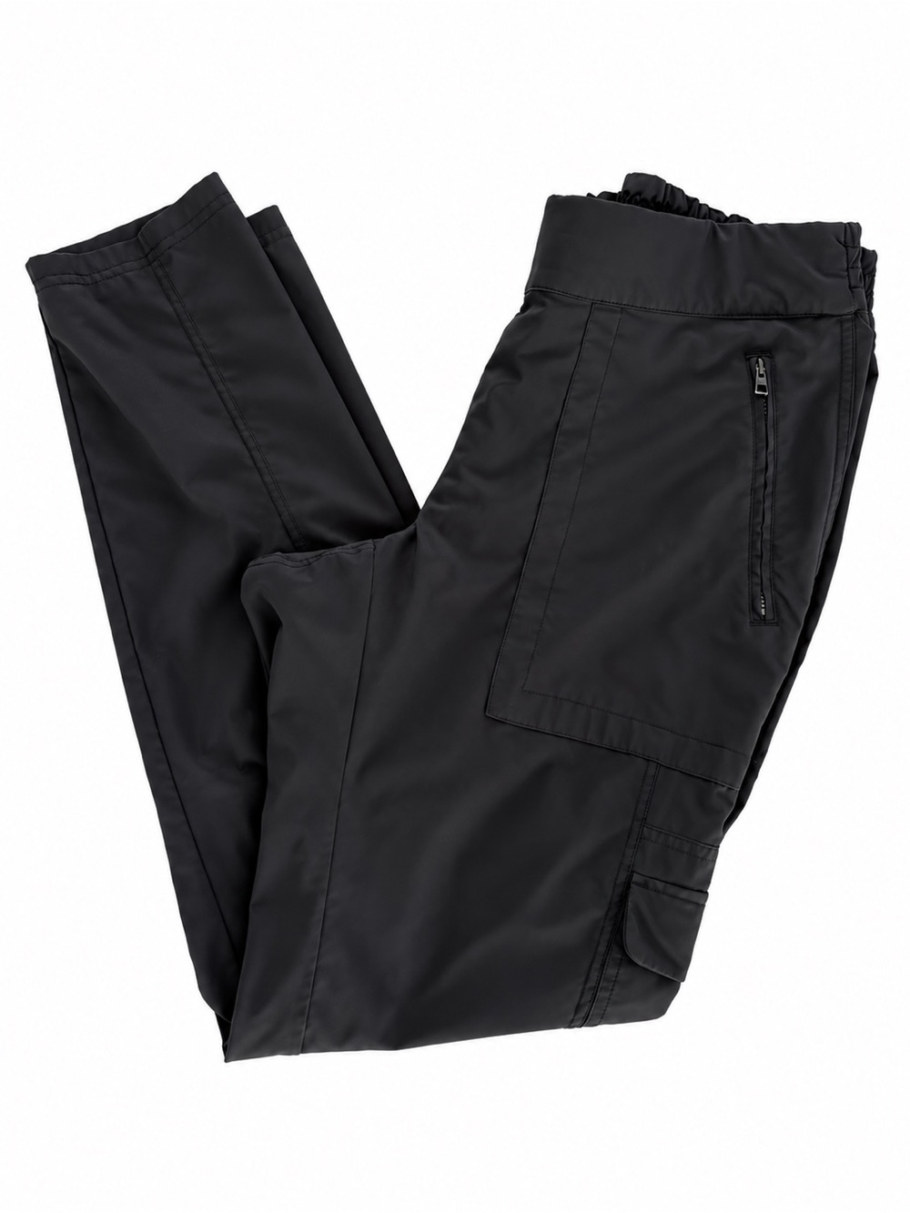 Athleta Black Cargo Pants Women’s Size 12 Tall Stretch Utility Travel Pants